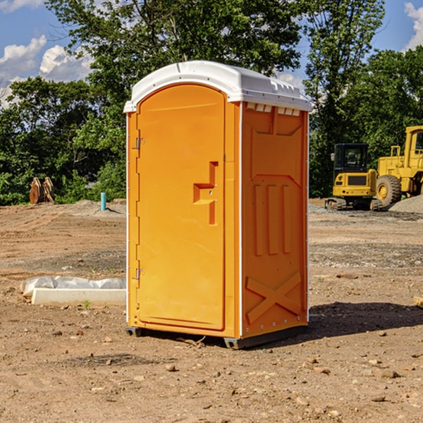 how often are the portable toilets cleaned and serviced during a rental period in McKinney Acres